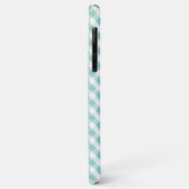 Coques Case-Mate iPhone Motif Cute Pastel Mint En vichy (Dos/Gauche)
