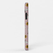 Coques Case-Mate iPhone Motif d'abeille et de fleurs rose rose (Dos/Droite)