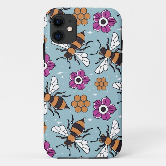Coques Case-Mate iPhone Motif d'abeilles de miel doux (Dos)
