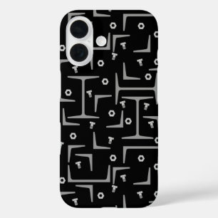 Coques iPhone 16 Motif d'acier structurel