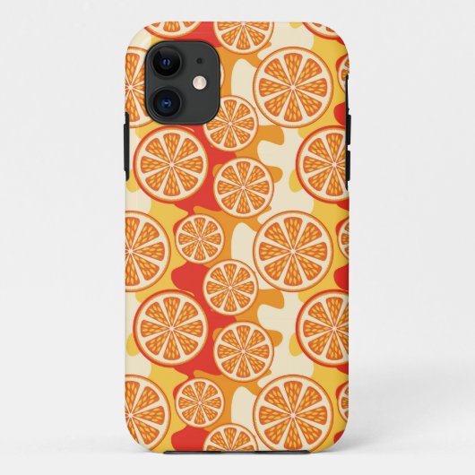 Coques Case-Mate iPhone Motif d'agrumes oranges rétro (Dos)