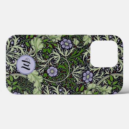 Coques Case-Mate iPhone Motif d'algues Monogram William Morris (Verso (horizontal))