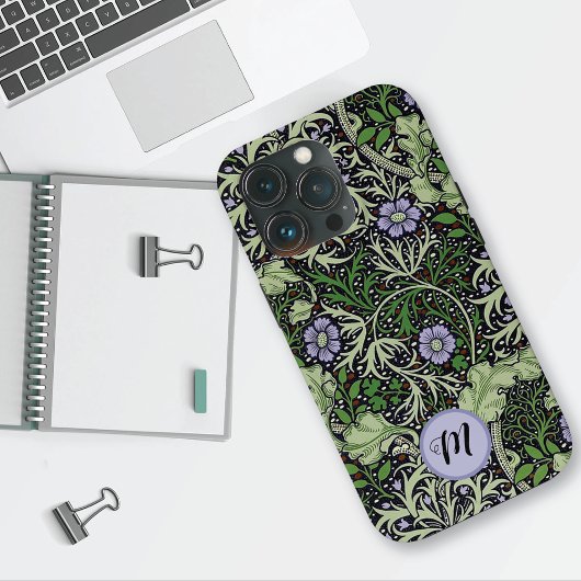 Coques Case-Mate iPhone Motif d'algues Monogram William Morris