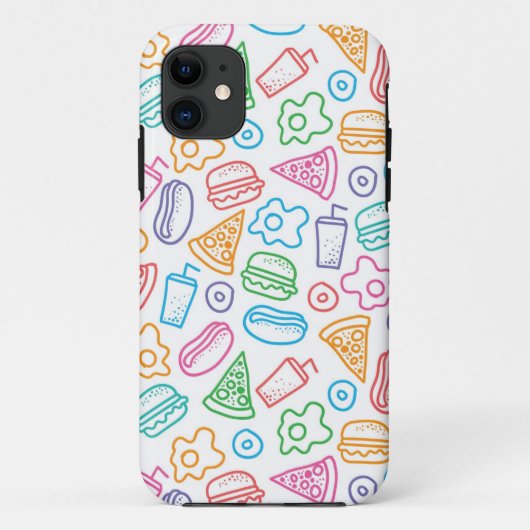 Coques Case-Mate iPhone Motif d'aliments de préparation rapide (Dos)