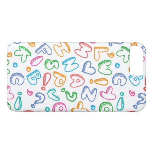 Coques Case-Mate iPhone motif d'alphabet (Dos (Horizontal))