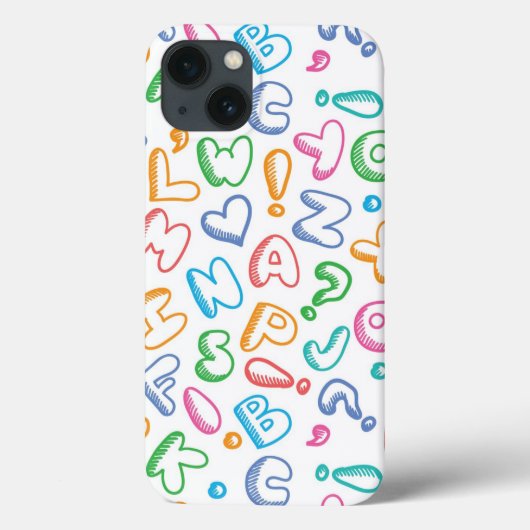 Coques Case-Mate iPhone motif d'alphabet (Verso)
