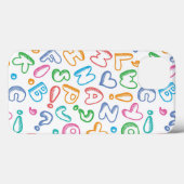 Coques Case-Mate iPhone motif d'alphabet (Verso (horizontal))