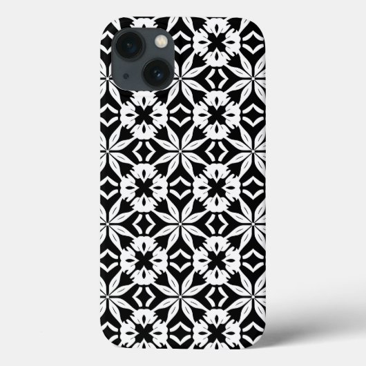 Coques Case-Mate iPhone Motif Damas noir et blanc (Verso)