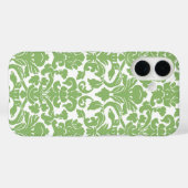 Coques Case-Mate iPhone Motif Damas - Pastel Vert Blanc (Verso (horizontal))