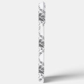 Coques Case-Mate iPhone Motif Damask blanc et gris (Verso / Droite)