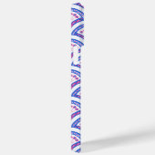 Coques Case-Mate iPhone motif damassé floral bleu (Verso / Droite)