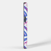Coques Case-Mate iPhone motif damassé floral bleu (Verso / Droite)