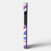 Coques Case-Mate iPhone motif damassé floral bleu (Verso / Gauche)