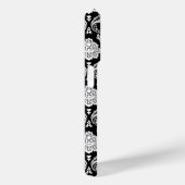 Coques Case-Mate iPhone Motif Damassé Rococo Blanc sur Noir (Verso / Droite)