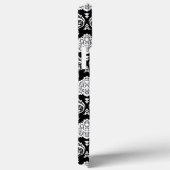 Coques Case-Mate iPhone Motif Damassé Rococo Blanc sur Noir (Verso / Droite)