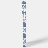 Coques Case-Mate iPhone Motif Damassé Rococo Bleu sur Blanc (Verso / Gauche)
