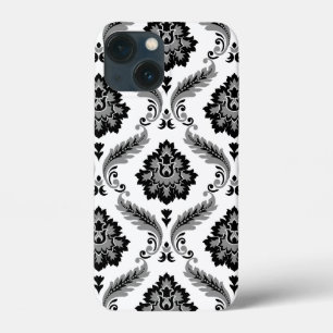 Case-Mate iPhone Case Motif Damassé Rococo Gris Noir Blanc