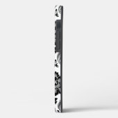 Coques Case-Mate iPhone Motif Damassé Rococo Gris Noir Blanc (Verso / Gauche)