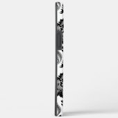 Coques Case-Mate iPhone Motif Damassé Rococo Gris Noir Blanc (Verso / Droite)