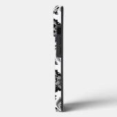 Coques Case-Mate iPhone Motif Damassé Rococo Gris Noir Blanc (Verso / Gauche)