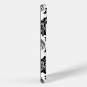 Coques Case-Mate iPhone Motif Damassé Rococo Gris Noir Blanc (Verso / Droite)