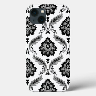 Case-Mate iPhone Case Motif Damassé Rococo Gris Noir Blanc