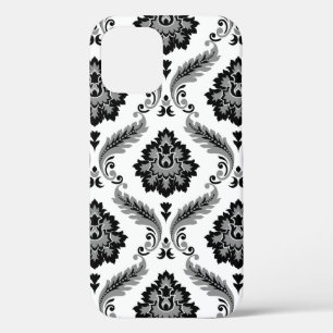 Case-Mate iPhone Case Motif Damassé Rococo Gris Noir Blanc