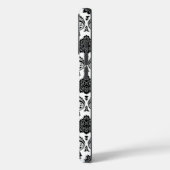Coques Case-Mate iPhone Motif Damassé Rococo Noir sur Blanc (Verso / Gauche)