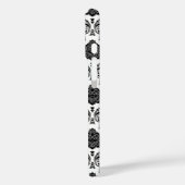 Coques Case-Mate iPhone Motif Damassé Rococo Noir sur Blanc (Verso / Gauche)