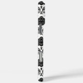 Coques Case-Mate iPhone Motif Damassé Rococo Noir sur Blanc (Verso / Droite)