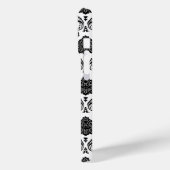 Coques Case-Mate iPhone Motif Damassé Rococo Noir sur Blanc (Verso / Gauche)