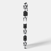 Coques Case-Mate iPhone Motif Damassé Rococo Noir sur Blanc (Verso / Droite)
