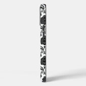 Coques Case-Mate iPhone Motif Damassé Rococo Noir sur Blanc (Verso / Gauche)