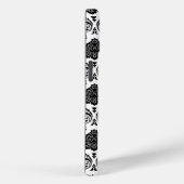 Coques Case-Mate iPhone Motif Damassé Rococo Noir sur Blanc (Verso / Droite)