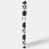 Coques Case-Mate iPhone Motif Damassé Rococo Noir sur Blanc (Verso / Droite)