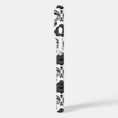 Coques Case-Mate iPhone Motif Damassé Rococo Noir sur Blanc (Verso / Gauche)