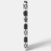 Coques Case-Mate iPhone Motif Damassé Rococo Noir sur Blanc (Verso / Gauche)
