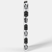 Coques Case-Mate iPhone Motif Damassé Rococo Noir sur Blanc (Verso / Droite)