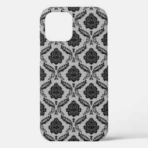 Case-Mate iPhone Case Motif Damassé Rococo Noir sur Gris