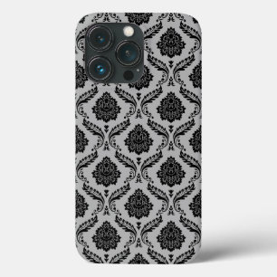 Case-Mate iPhone Case Motif Damassé Rococo Noir sur Gris