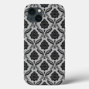 Case-Mate iPhone Case Motif Damassé Rococo Noir sur Gris