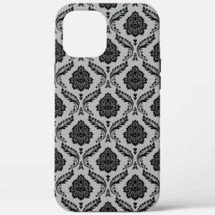 Case-Mate iPhone Case Motif Damassé Rococo Noir sur Gris
