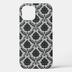 Case-Mate iPhone Case Motif Damassé Rococo Noir sur Gris