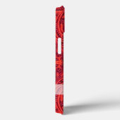 Coques Case-Mate iPhone Motif damassé rouge (Verso / Droite)