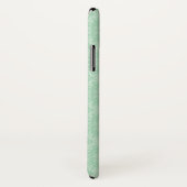 Coques Case-Mate iPhone Motif damassé vert (Dos/Droite)