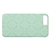 Coques Case-Mate iPhone Motif damassé vert (Dos (Horizontal))