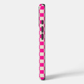 Coques Case-Mate iPhone Motif damier rose chaud et beige (Verso / Gauche)