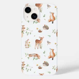 Coque Pour iPhone 14 Motif d'amis animaux de bois mignon