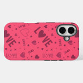 Coques Case-Mate iPhone Motif d'amour (Verso (horizontal))