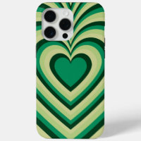 Motif d'amour du coeur hypnotique vert